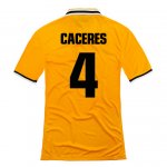 13-14 Juventus #4 Caceres Away Yellow Jersey Shirt