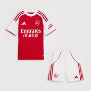 2025-26 Arsenal Home Kids Soccer Kits Shirt With Shorts