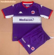 Kids Fiorentina 2021-22 Home Soccer Kits Shirt With Shorts