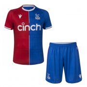 2023-24 Crystal Palace FC Kids Home Soccer Kits Shirt With Shorts