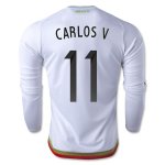2015 Mexico CARLOS V #11 LS Away Soccer Jersey