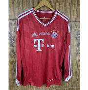 2013-14 Bayern Munich Retro Long Sleeve Home Soccer Jersey Shirt