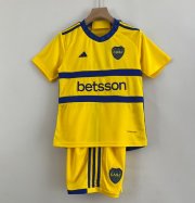 2023-24 Boca Juniors Kids Away Soccer Kits Shirt with Shorts
