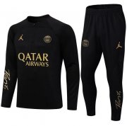 2022-23 PSG x Jordan Black Training Kits Sweatshirt with Pants