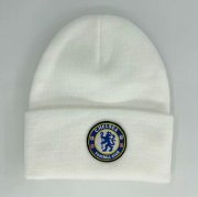 Chelsea White Soccer Knitted Hat