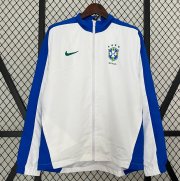 2024 Copa America Brazil White Blue Windbreaker Jacket