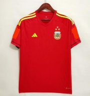 2022 FIFA World Cup Argentina Three Stars Men's Red Goalkeeper Soccer Jersey Shirt