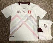 Kids Switzerland 2020 EURO Away Soccer Kit (Jersey + Shorts)