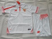 Kids Sevilla 2015-16 Home Soccer Shirt With Shorts