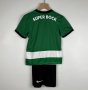 2023-24 Sporting Lisbon Kids Home Soccer Kits Shirt With Shorts