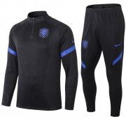 2020 EURO Netherlands Black Training Kits Sweatshirt with Pants