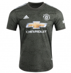 2020-21 Manchester United Away Black Soccer Jersey Shirt Player Version