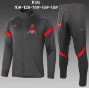 Kids 2020-21 Liverpool Grey Jacket and Pants Training Kits