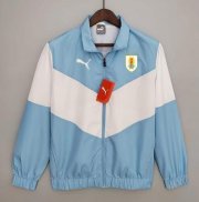 2022 World Cup Uruguay Blue White Windbreaker Hoodie Jacket