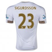 2015-16 Swansea City Home Soccer Jersey SIGURDSSON 23