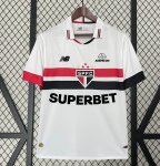 2024-25 Sao Paulo Home Soccer Jersey Shirt With All Sponsor