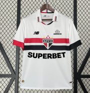 2024-25 Sao Paulo Home Soccer Jersey Shirt With All Sponsor