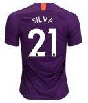 2018-19 Manchester City Third Soccer Jersey Shirt David Silva #21