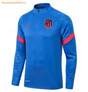 2021-22 Atletico Madrid Blue Training Sweatshirt