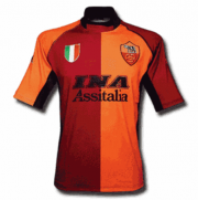 2001-2002 Roma Retro UCL Home Soccer Jersey Shirt