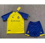 Kids/Youth Al-Nassr FC 2022-23 Home Soccer Kits Shirt With Shorts
