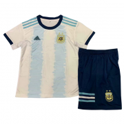 Kids Argentina 2019 Copa America Home Soccer Shirt With Shorts