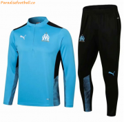 2021-22 Marseille Blue Training Kits Sweatshirt with Pants