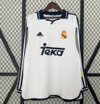 2000-01 Real Madrid Retro Long Sleeve Home Soccer Jersey Shirt