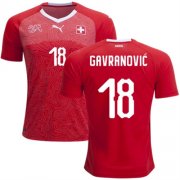 2018 World Cup Switzerland Home Soccer Jersey Shirt Mario Gavranovic #18