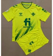 Kids Real Betis 2022-23 Goalkeeper Soccer Kits Shirt With Shorts
