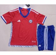 Kids 2022 FIFA World Cup Chile Home Soccer Kits Shirt With Shorts