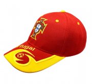 Portugal National Red Yellow Soccer Cap