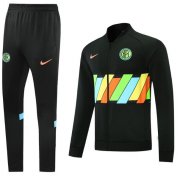 2021-22 Inter Milan Black Training Suits Jacket with Trousers