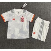 Kids Spain 2020-2021 Euro Away Soccer Kits Shirt With Shorts
