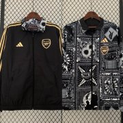 2023-24 Arsenal Black Special Reversible Trench Coat Jacket