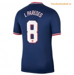 2021-22 Maillot PSG Domicile Cup Home Soccer Jersey Shirt L.Paredes 8 printing
