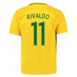 2016 Brazil Rivaldo 11 Home Soccer Jersey
