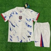 2024 Euro Cup Norway Kids Away Soccer Kits Shirt With Shorts