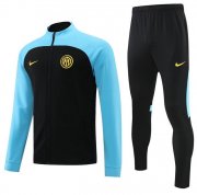2022-23 Inter Milan Black Blue Training Kits Jacket with Pants