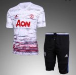 2017-18 Manchester United White Training Shirt with Pants