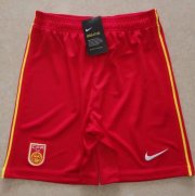 2020 China Home Red Soccer Shorts