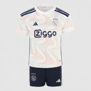 2023-24 Ajax Kids Away Soccer Kits Shirt With Shorts