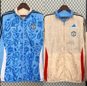 2024-25 Manchester United Blue Reversible Trench Coat Jacket