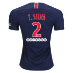 2018-19 Paris Saint-Germain Home Soccer Jersey Shirt Thiago Silva #2