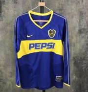 2003-04 Boca Juniors Retro Long Sleeve Home Soccer Jersey Shirt