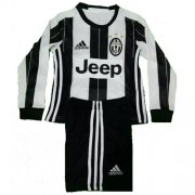 Kids Juventus 2016-17 LS Home Soccer Shirt With Shorts