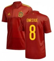 2020 EURO Spain Home Soccer Jersey Shirt ENRIQUE 8