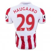 2016-17 Stoke City 29 HAUGAARD Home Soccer Jersey