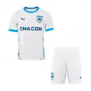 2024-25 Olympique de Marseille Kids Home Soccer Kits Shirt With Shorts