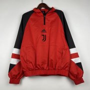 2023-24 Juventus Red Black Windbreaker Sweatshirt